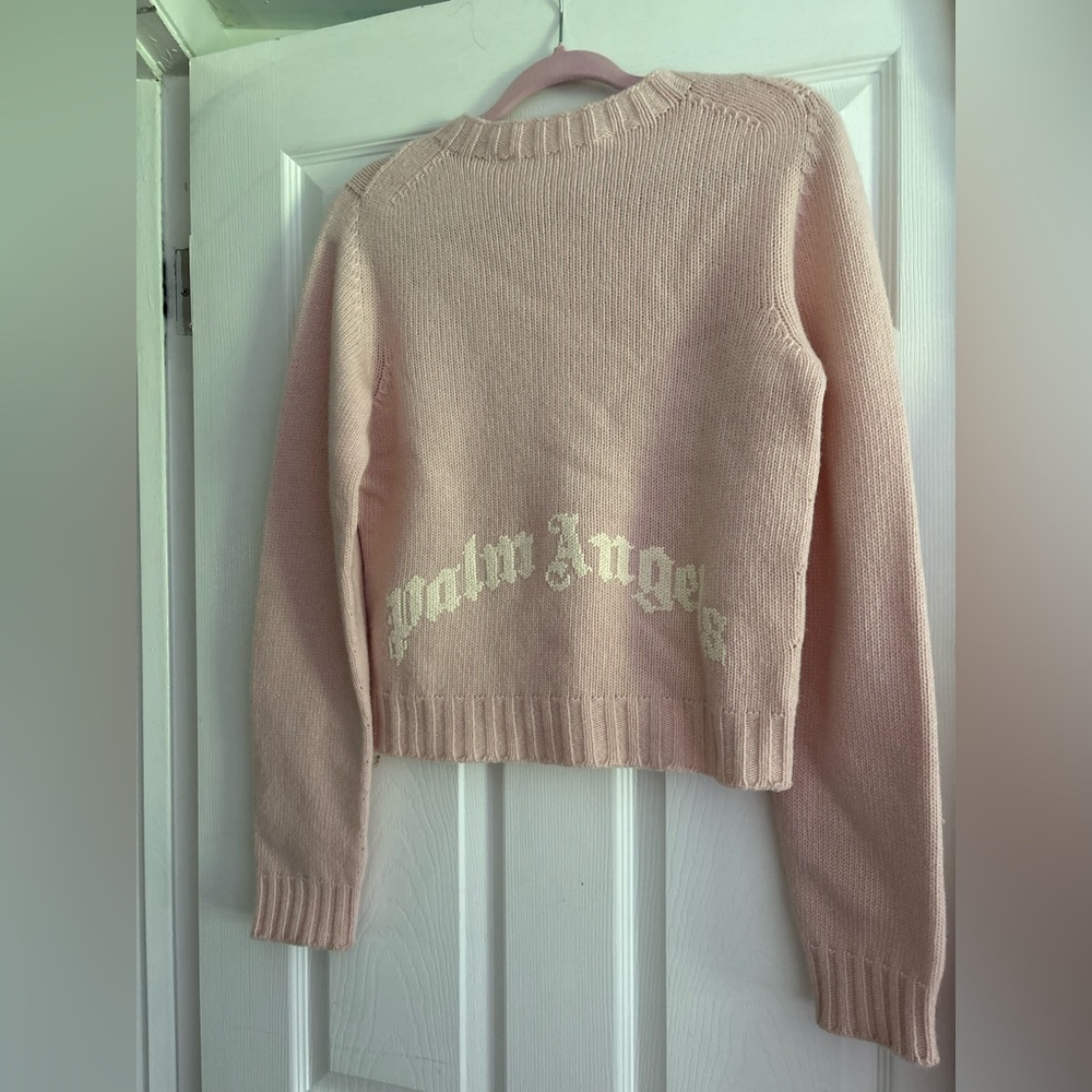 Palm Angels Light Pink Turtleneck Sweater